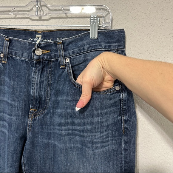 7 For All Mankind Mens Austyn Mid-Rise Straight Leg Blue Jeans Size 31 Classic - Picture 5 of 9